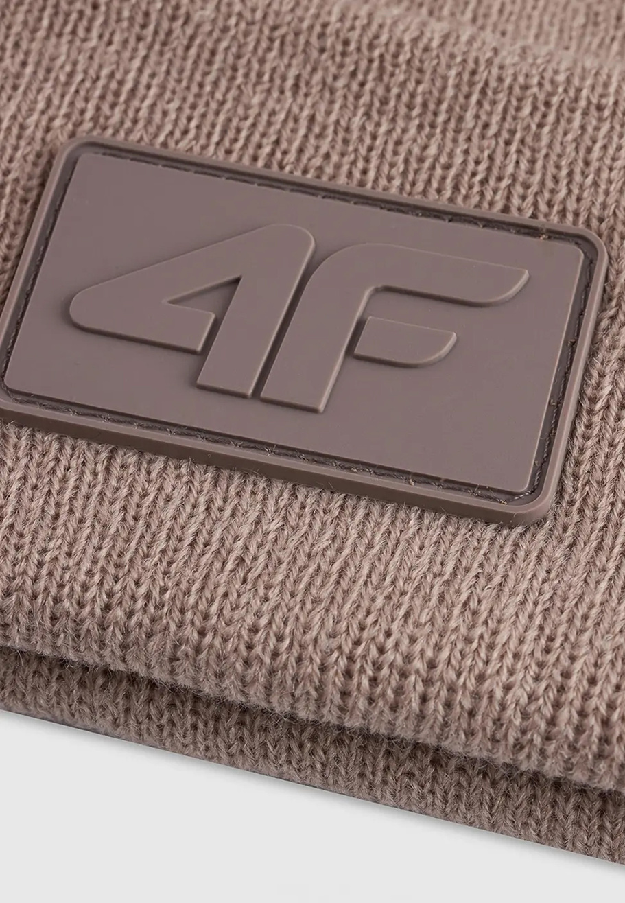 Czapka Dziecięca 4F Zimowa Beanie Bawełna Beżowa 4FJWAW25ACAPU653