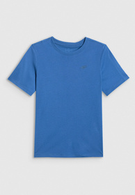 Koszulka Chłopięca 4F T-shirt Z Logo Sportowy Casual Niebieski 4FJWSS26TTSHM3006