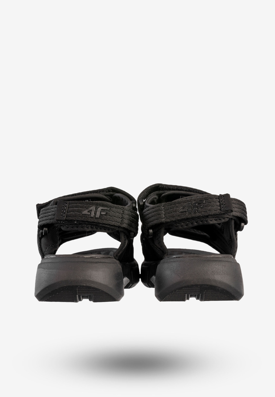 Sandały Damskie 4F Buty Sportowe Na Rzepy Czarne 4FSS23FSANF015