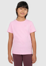 Koszulka Dziewczęca 4F T-shirt Sportowy Regular Różowy 4FJWSS26TTSHF3003