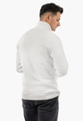 Sweter Męski Golf Zimowy Wełniany Ciepły Klasyczny Elegancki Biały