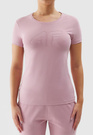 Koszulka Damska 4F Różowy T-shirt z Dużym Logiem 4F 4FWSS24TTSHF1163
