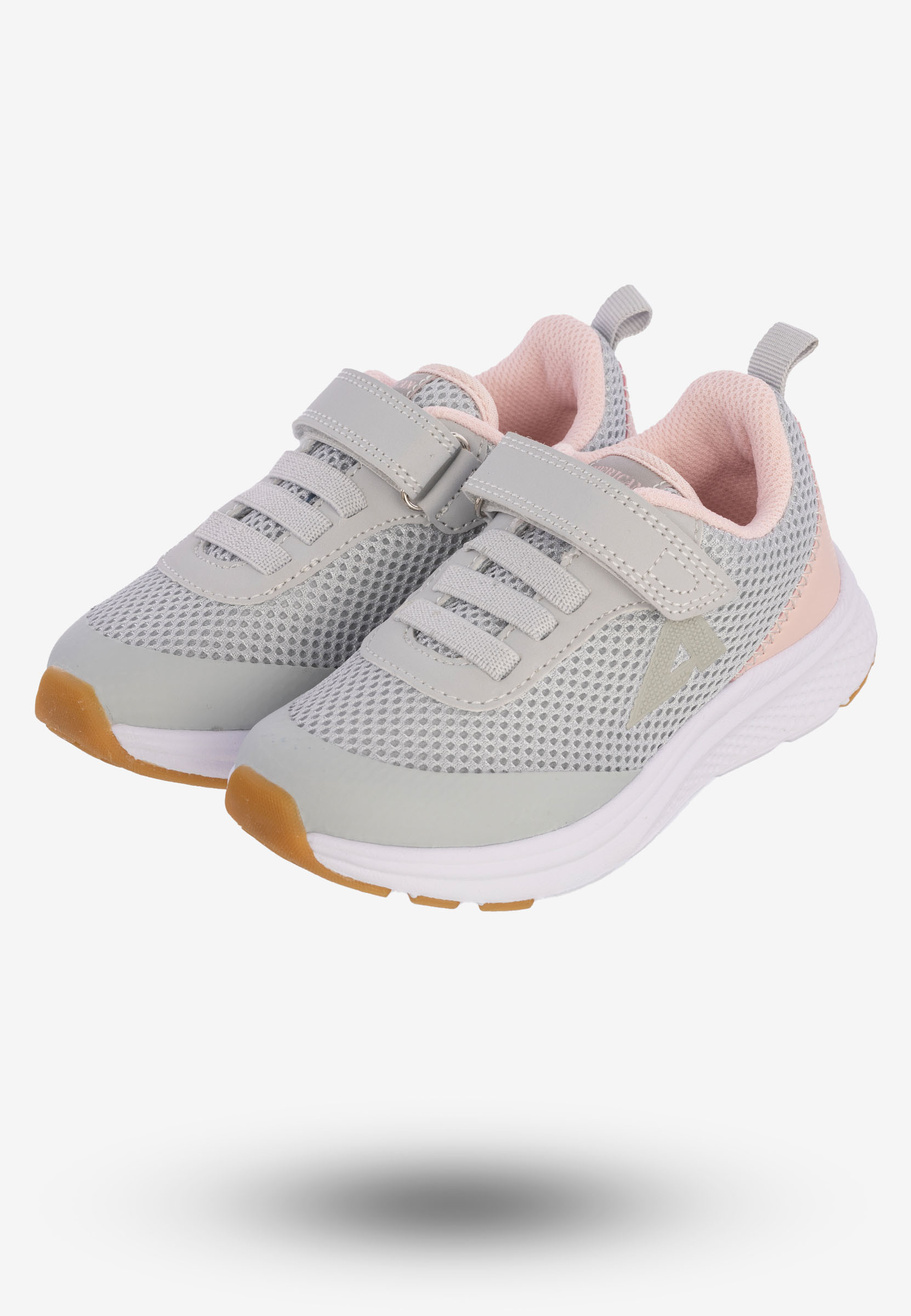 Buty Sportowe Dla Dziewczynki Dziecięce Na Rzepy American Club Szare ES129/23