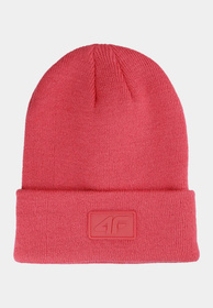 Czapka 4F Czarna Zimowa Beanie Sportowa Uniseks Koralowa 4FAW23ACAPU319