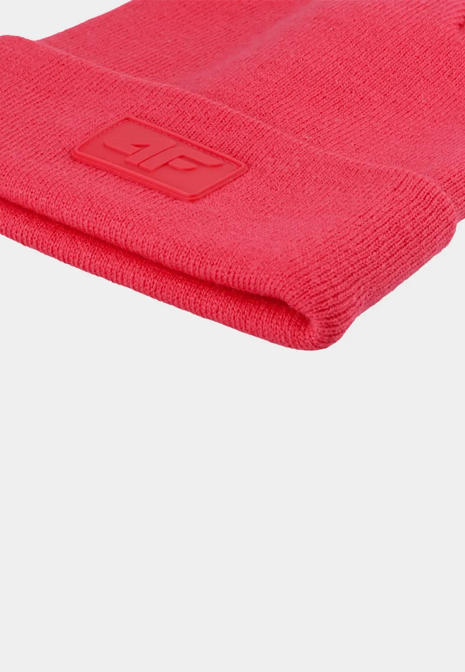 Czapka 4F Czarna Zimowa Beanie Sportowa Uniseks Koralowa 4FAW23ACAPU319