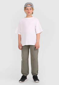 Koszulka T-Shirt Sportowa Chłopięca 4F Bawełniana Oversize Biała 4FJWAW25TTSHM2411