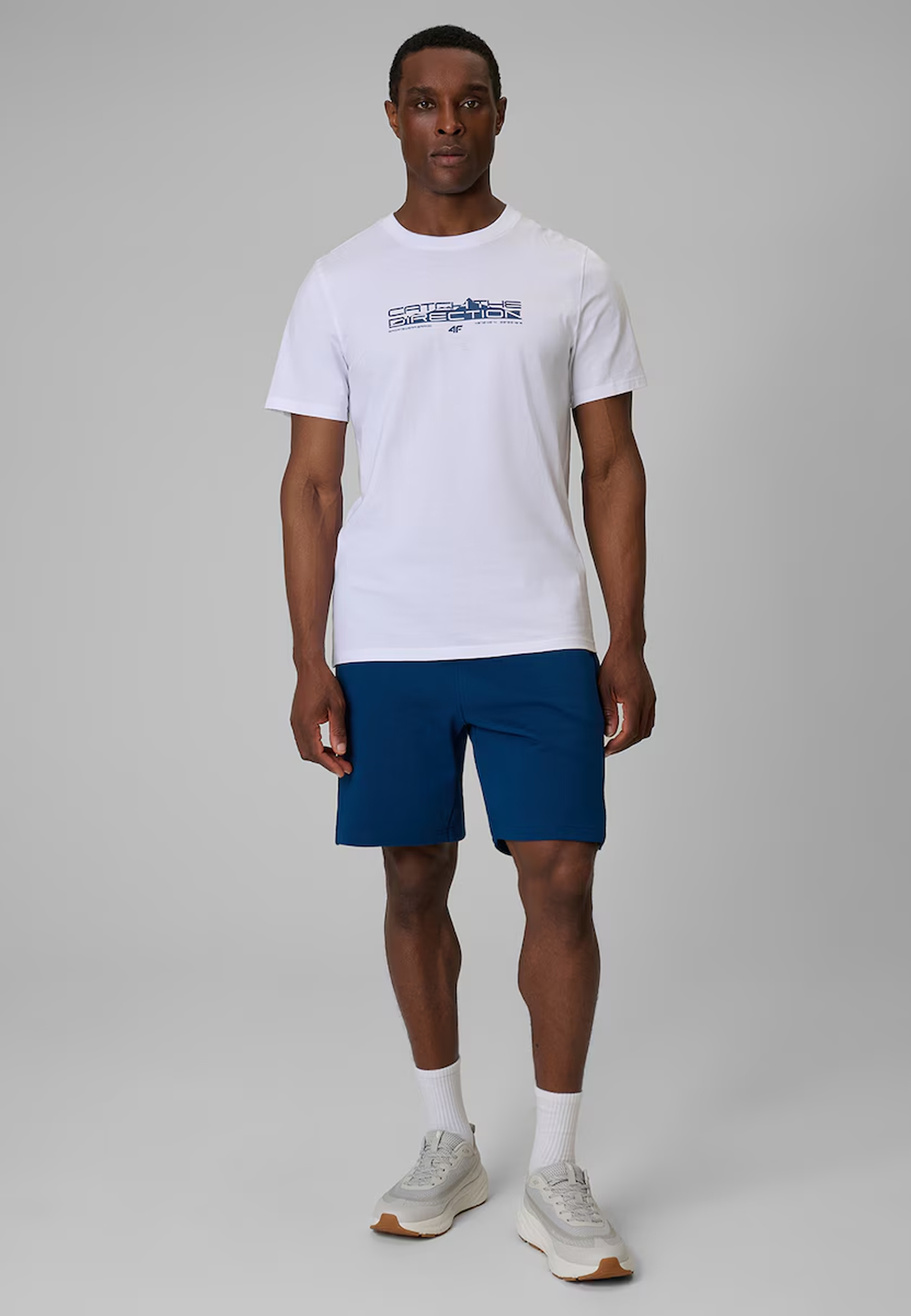 Spodenki Sportowe Męskie 4F Dresowe Casual Turkusowe 4FWSS26TSHOM744