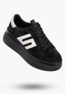 Sneakersy Damskie FILIPPO Skórzane Buty Sportowe Półbuty Czarne DP7175