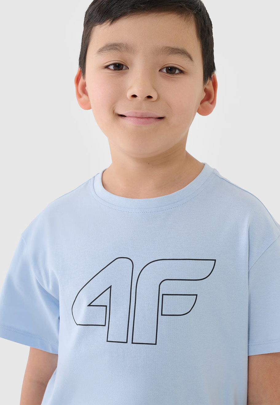 Koszulka Chłopięca 4F T-shirt Z Nadrukiem Niebieski 4FJWSS25TTSHM2325
