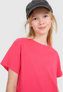 Koszulka Dziewczęca 4F T-shirt Oversize Z Logo Różowy 4FJWSS25TTSHF2326