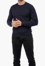 Sweter Męski Elegancki Klasyczny Basic Granatowy S-G-1-2024
