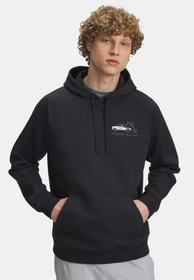 Bluza Męska Under Armour Rival Sportowa z Kapturem Loose Czarna