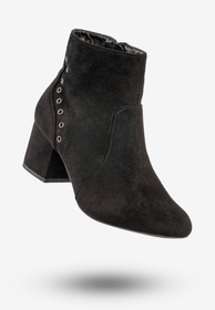 Botki Damskie Zimowe Buty Na Klocku Goodin Czarne GD-BM-79
