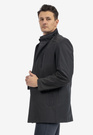 Kurtka Męska Przejściowa Płaszcz ze stójką Elegancki Casual Granatowy