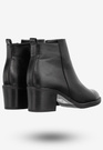 Botki Damskie Ekoskóra Buty Eleganckie Na Klocku Jezzi Czarne