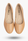Baleriny Damskie Ekoskóra Buty Wsuwane Eleganckie Klasyczne Beżowe Jezzi 9BL02-1029