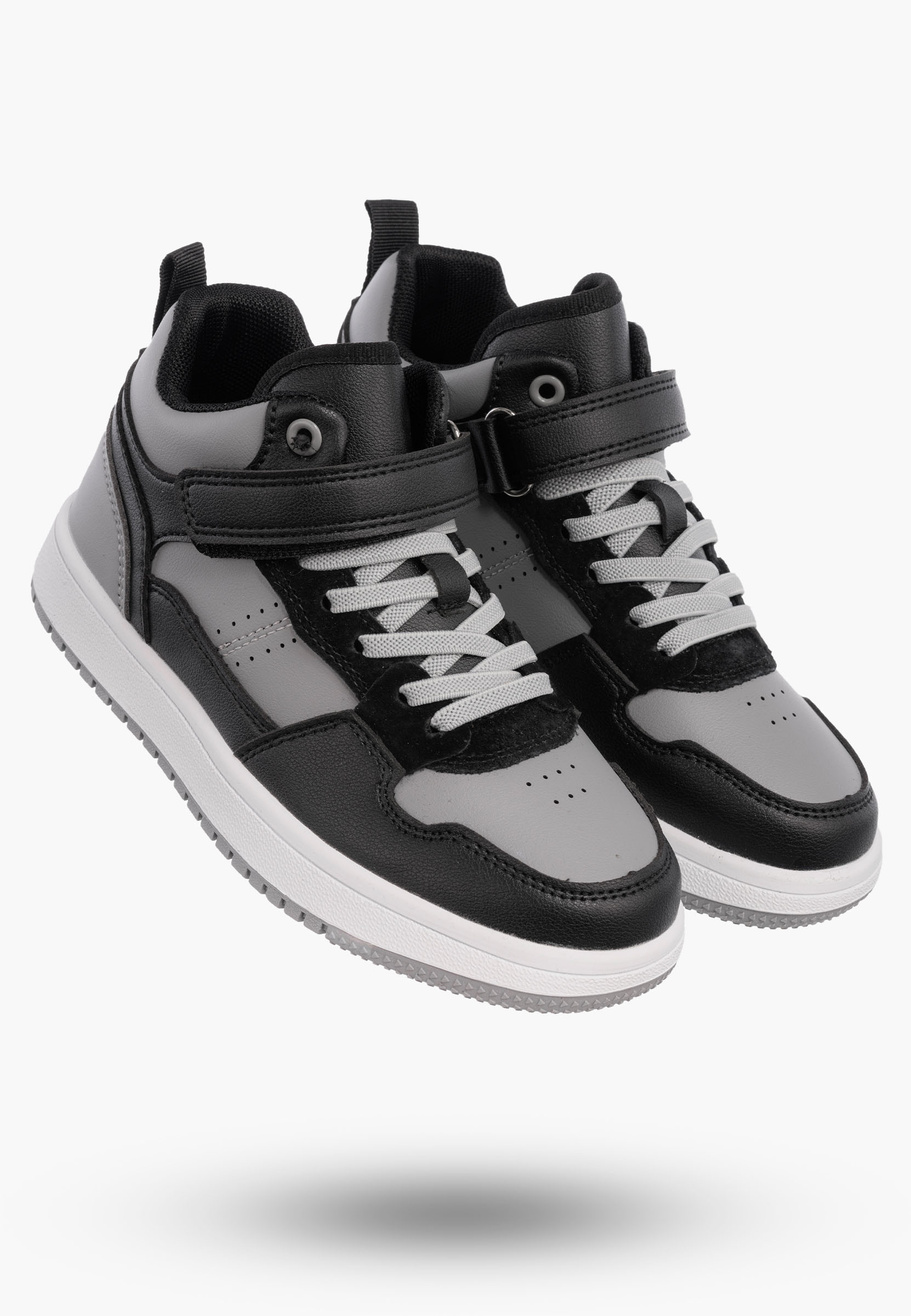 Buty Chłopięce Sneakersy Szare Na Rzepy Sportowe Za kostkę TC819