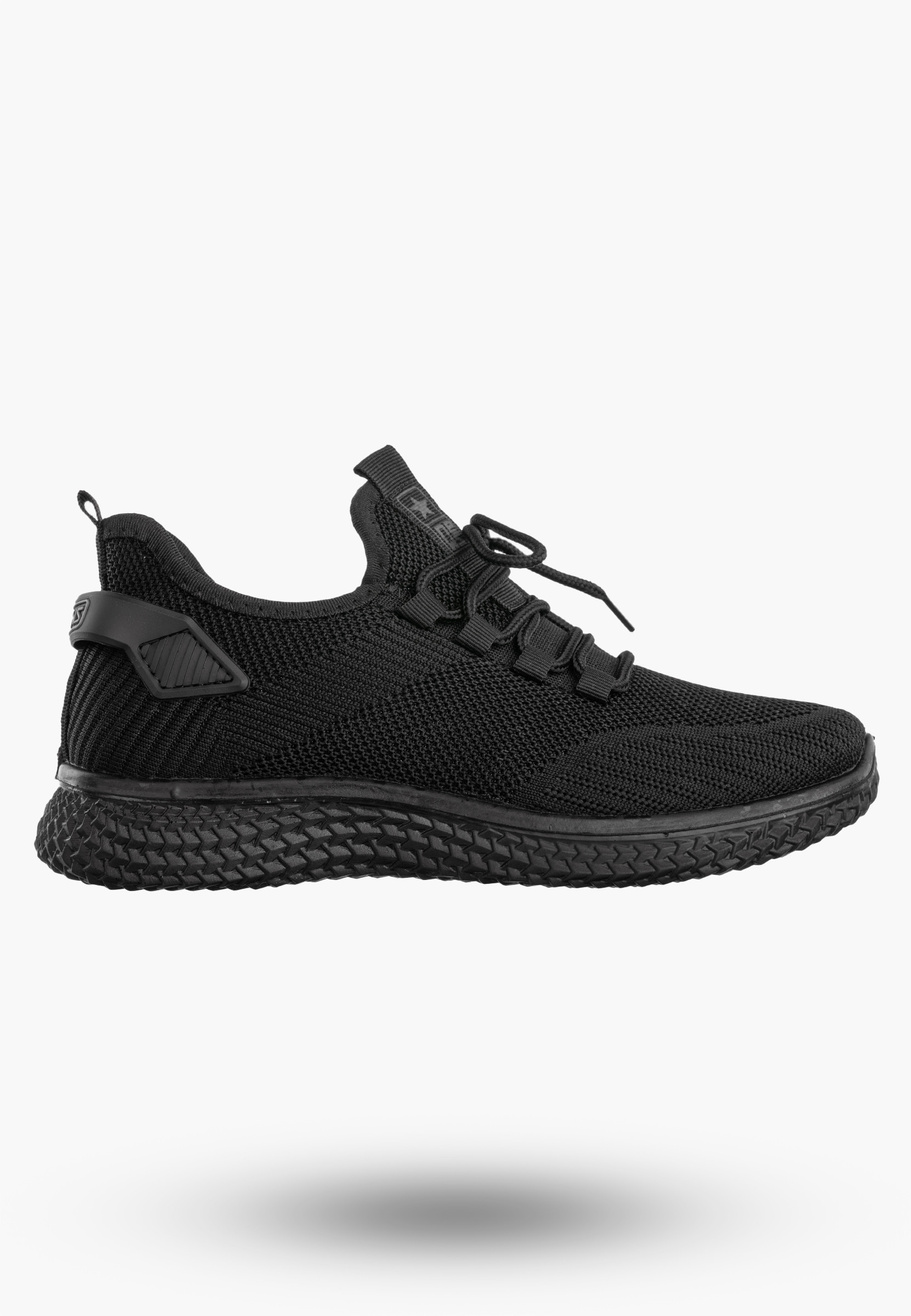 Sneakersy Damskie Wsuwane Buty Sportowe Lekkie Czarne News 21TX02-3634