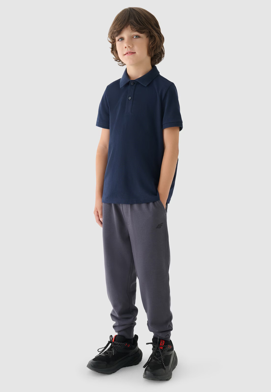 Koszulka Chłopięca 4F T-shirt Polo Granatowy 4FJWAW24TPTSM478
