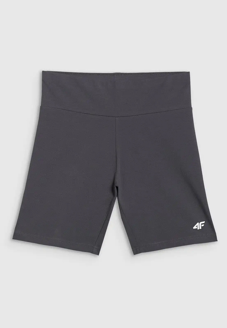 Legginsy Damskie Krótkie 4F Sportowe Spodenki Basic Grafitowe 4FWMM00TSTIF031