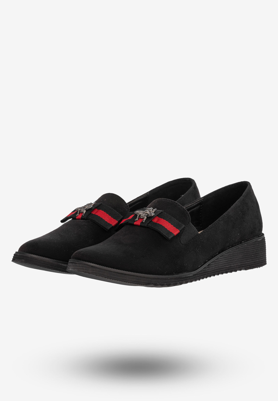 Mokasyny Damskie Buty Eleganckie Wygodne Czarne Goodin GD-FL325