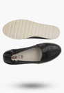 Baleriny Damskie Ekoskóra Buty Wsuwane Półbuty Casual Lekkie Czarne Jezzi