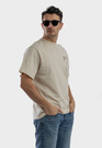 Koszulka Męska Oversize T-Shirt Beżowy z nadrukiem Aventus