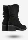 Botki Damskie Buty Zimowe Na Obcasie Ocieplane Czarne Potocki 25-51303BK