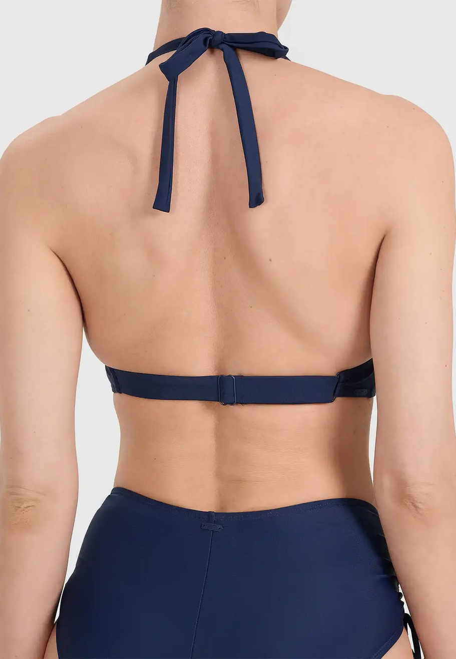 Bikini Góra Damskie 4F Biustonosz Strój Kąpielowy Filtr UV Granatowy 4FWSS26UBKTF088