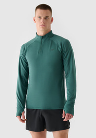 Bluza Męska 4F Do Biegania Szybkoschnąca Zielona 4FWAW24TFSWM410