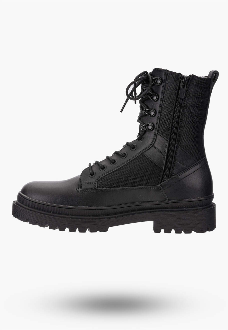 Buty Męskie BIG STAR Botki Skórzane Wodoodporne Czarne OO174164