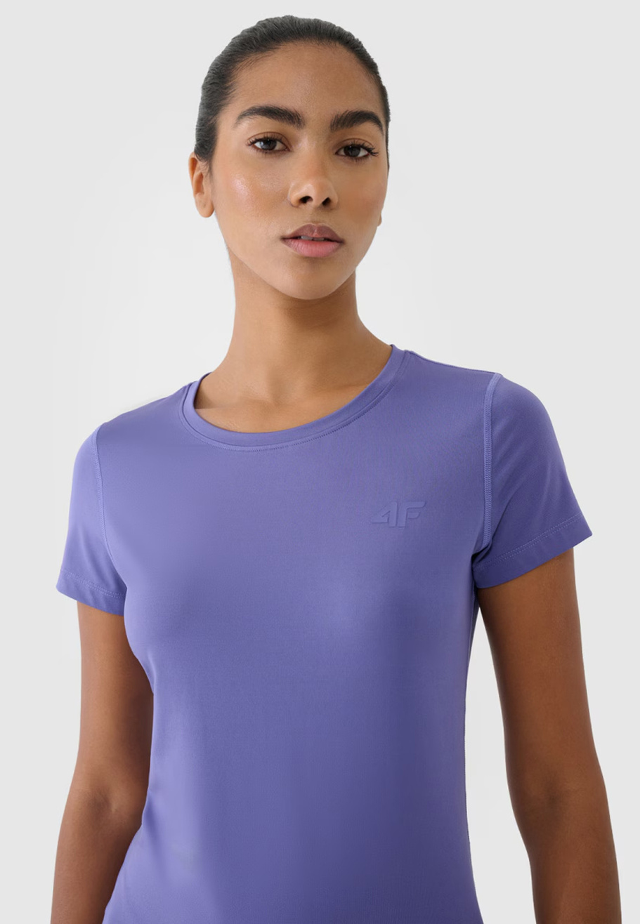 Koszulka Damska 4F Szybkoschnąca Sportowa T-shirt Fioletowa 4FRSS25TFTSF1235
