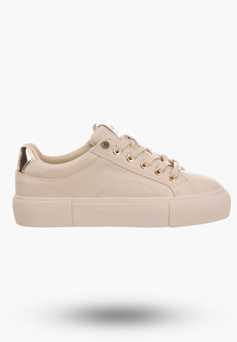 Buty Damskie BIG STAR Beżowe Trampki NN274210