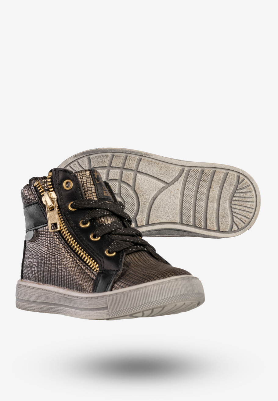 Sneakersy Dziecięce Ekoskóra Buty Sportowe Z Zamkiem Metaliczne American Club G-C16133E-A1