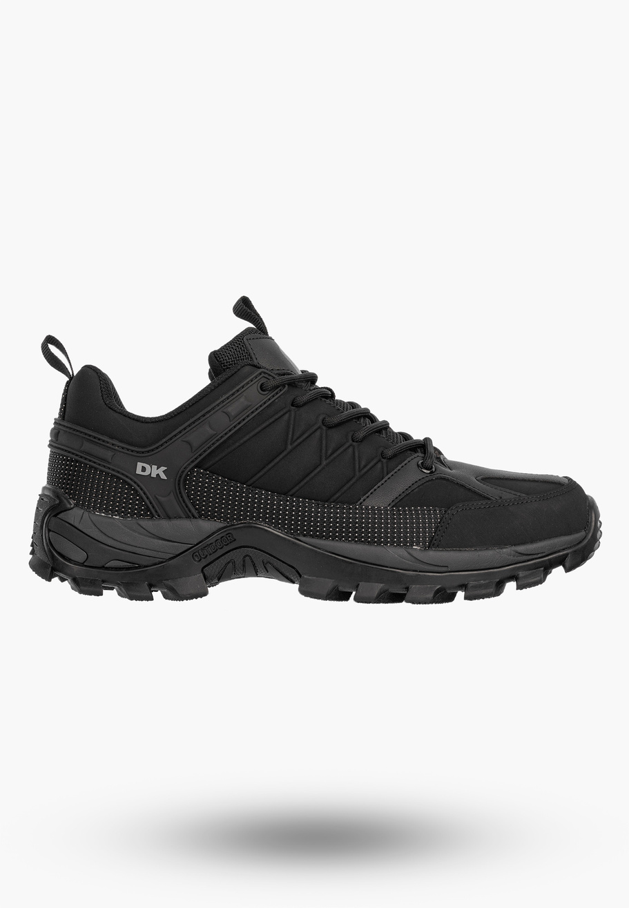 Sneakersy Męskie Buty Sportowe Niskie Półbuty Outdoor Czarne DK CANDAR