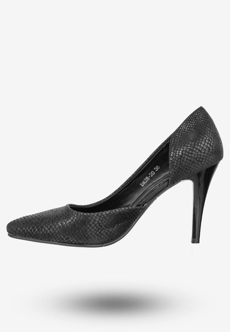 Szpilki Damskie Czółenka Buty Na Obcasie Eleganckie Jezzi Czarne DA28-20