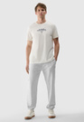 Koszulka Męska 4F T-shirt Basic Regular Beżowy 4FRSS24TTSHM2063