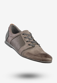 Półbuty Wizytowe Męskie Skórzane Buty Eleganckie Popiel Rosetti 346