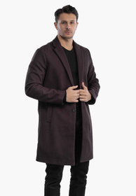 Płaszcz Męski ZARA - Klasyczny Bordowy Modny 5070/770/606