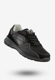 Sneakersy Męskie McBraun Ekoskóra Buty Sportowe Czarne 24MN03-6754
