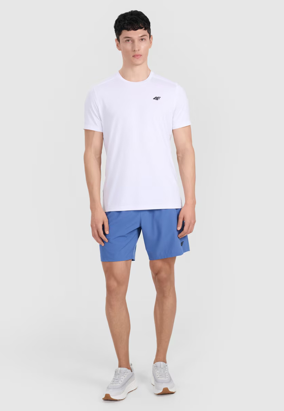 Koszulka Męska 4F T-shirt Treningowy Szybkoschnący Biały 4FWMM00TFTSM1830