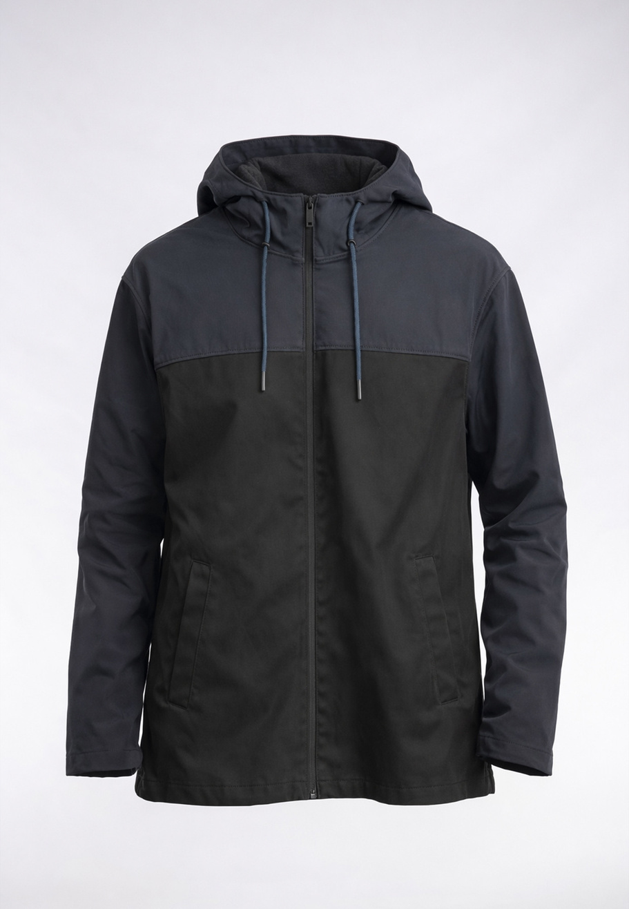 Kurtka Męska ZARA Softshell Przejściowa Z Kapturem Granatowa ZARA