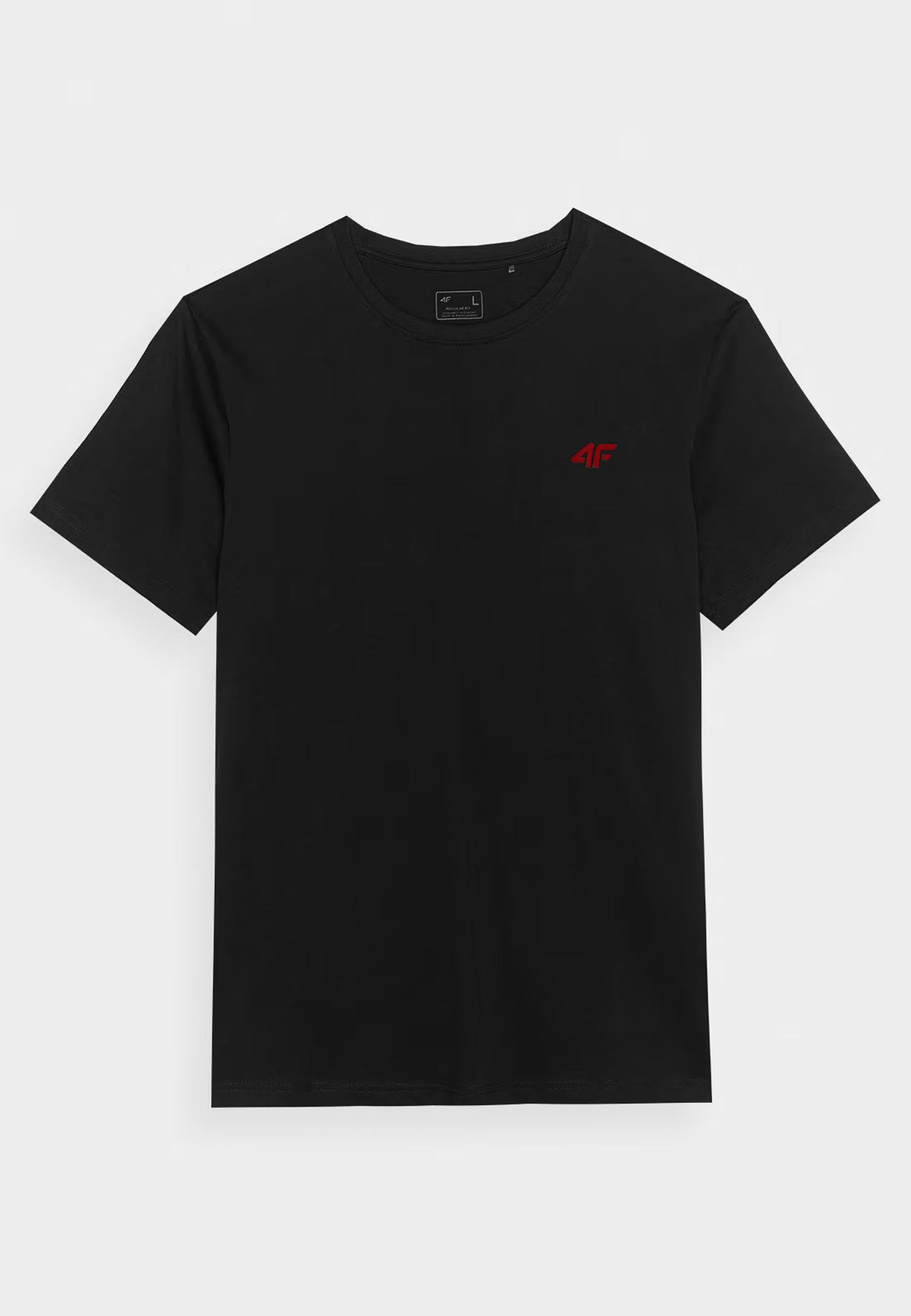 Koszulka Męska 4F Czarny Sportowy T-shirt Regular 4FWSS24TTSHM1887