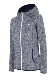 Bluza Damska 4F Sportowa Rozpinana Z Kapturem Granatowa H4Z18-PLD002
