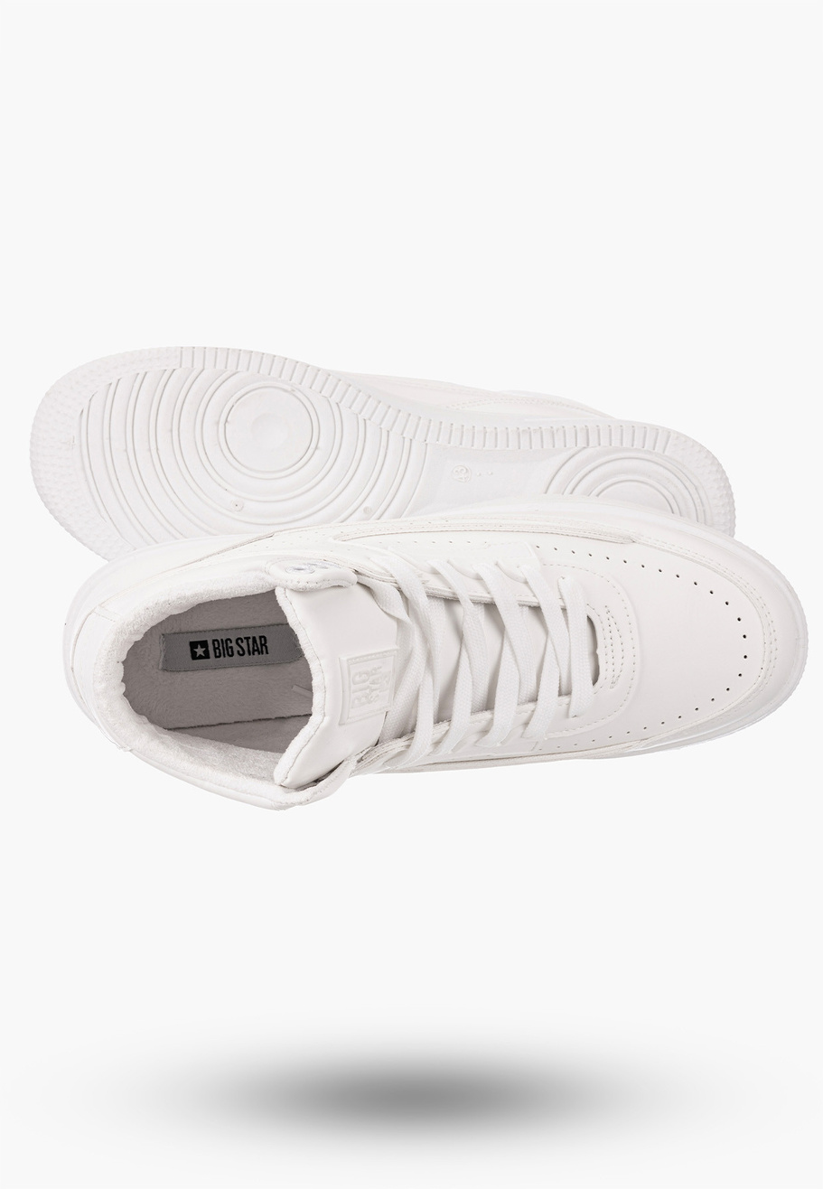 Buty Męskie BIG STAR Trampki Ocieplane Białe OO174553