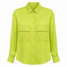 Koszula Damska Elegancka Limonkowa Oversize Wizytowa Wiskoza EDAN