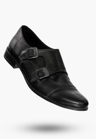 Buty Męskie Półbuty Wizytowe Czarne Skórzane Eleganckie M513BC