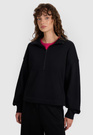 Bluza Damska 4F Dresowa Sportowa Nierozpinana Oversize Czarna 4FWAW25TSWSF1889