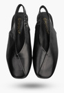 Baleriny Damskie Ekoskóra Slingback Buty z odkrytą piętą Czarne Potocki 26-20335