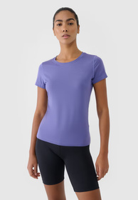 Koszulka Damska 4F Szybkoschnąca Sportowa T-shirt Fioletowa 4FRSS25TFTSF1235